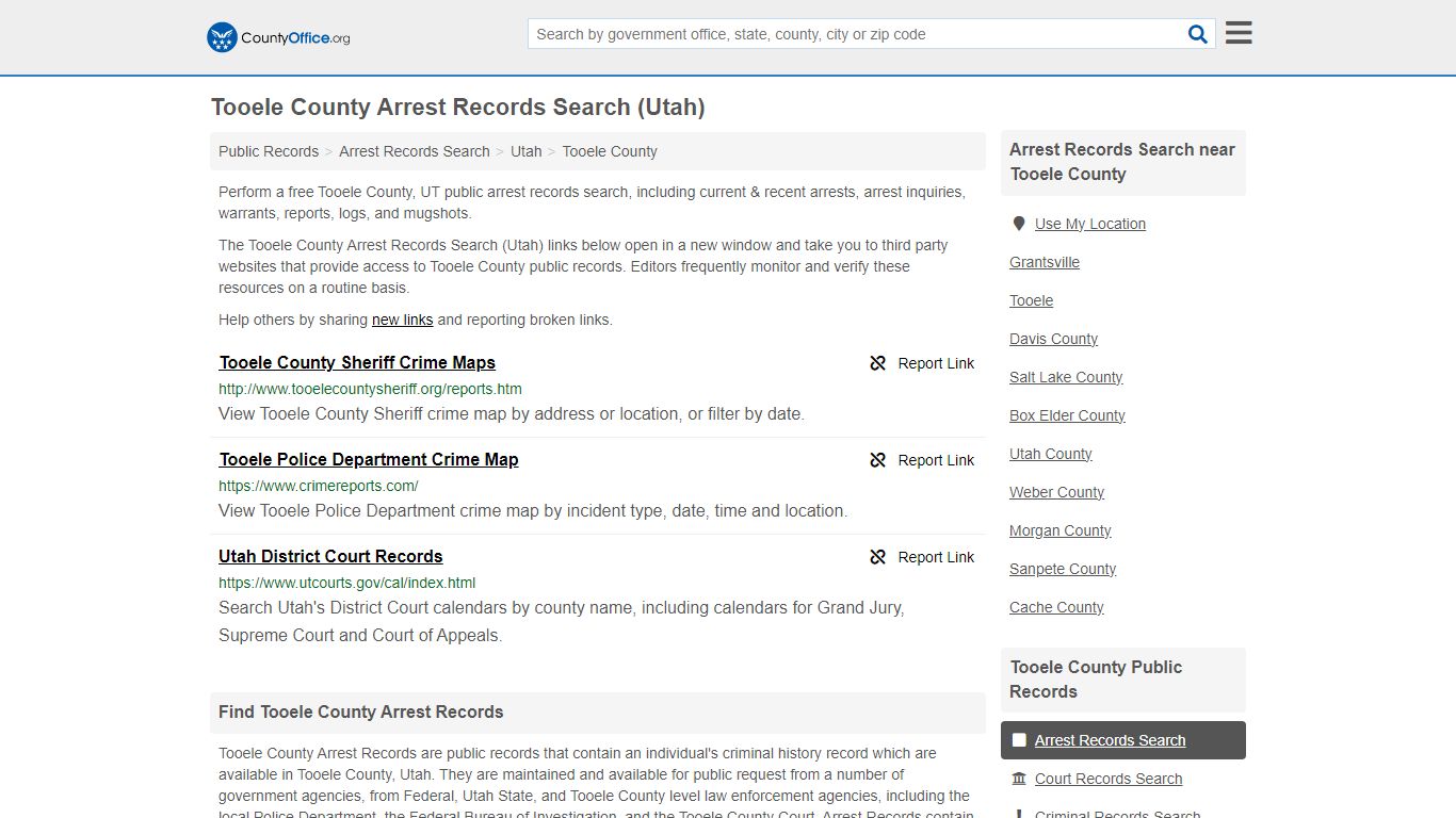 Arrest Records Search - Tooele County, UT (Arrests & Mugshots)